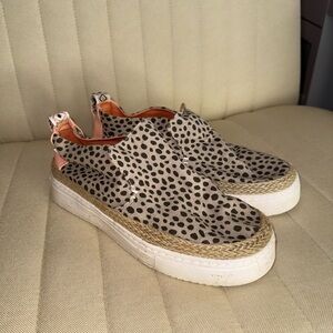 Hey Dude Leopard Print Platform Shoes